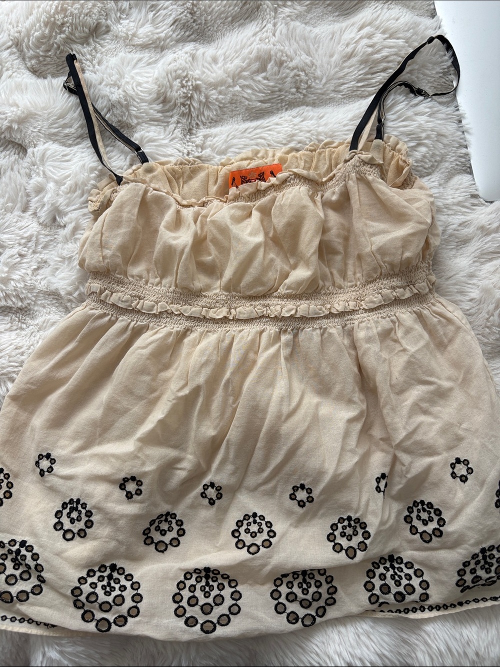 Vintage juicy couture cream babydoll top